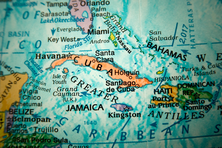 Mapa del Caribe